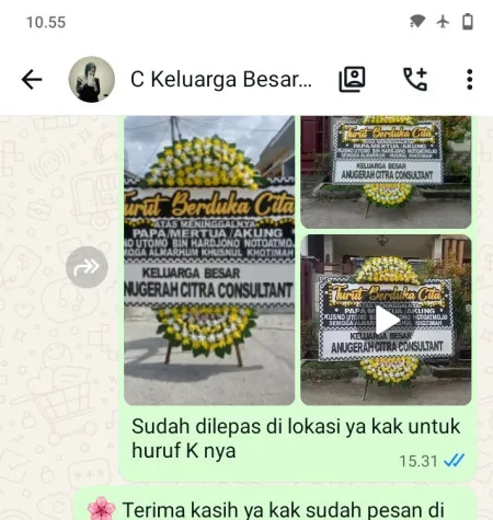 Pengiriman Papan Bunga Duka Muara Karang